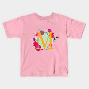 Monogram M, Personalized Initial Kids T-Shirt